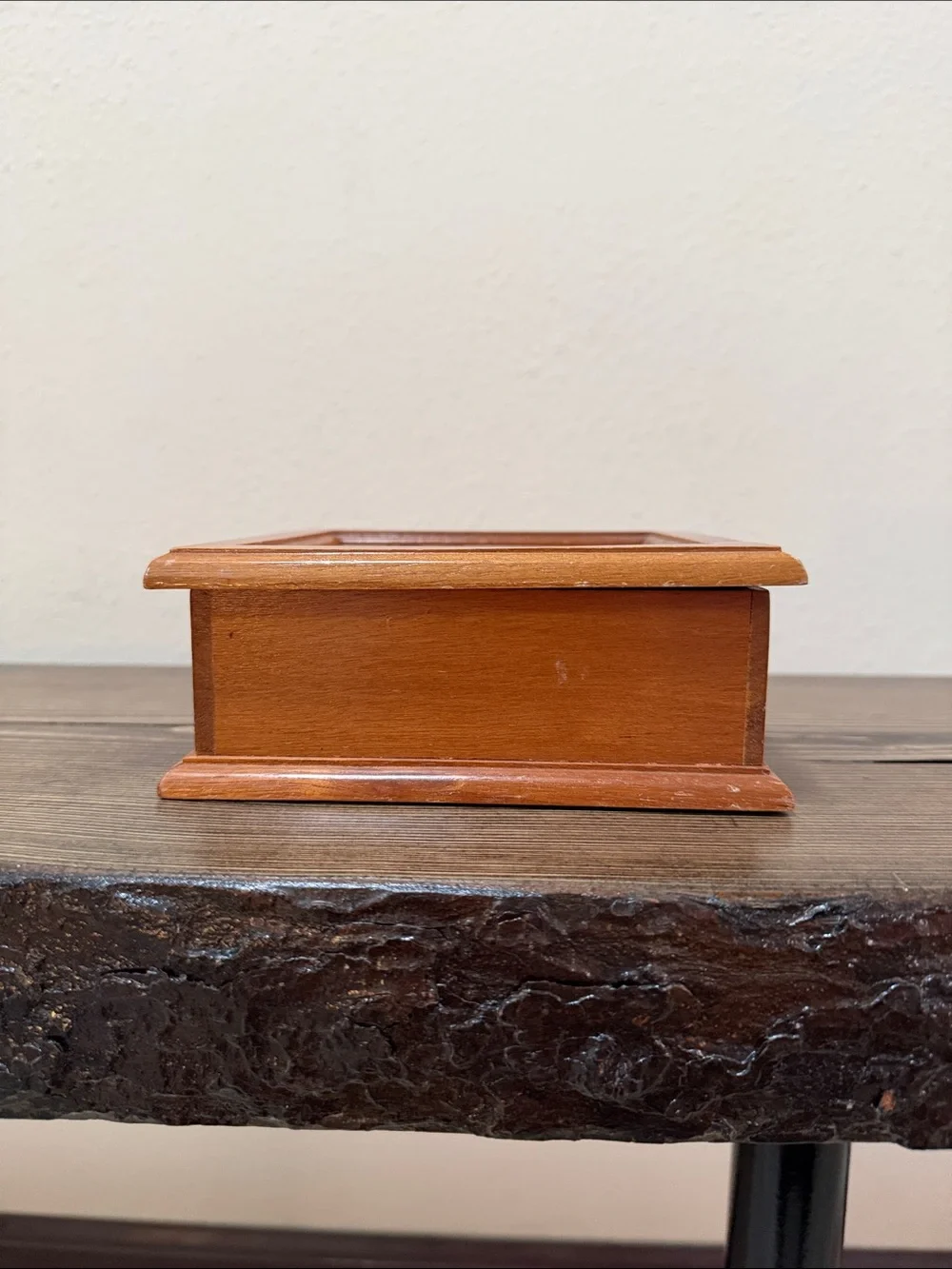 Vintage Interpur Wooden Jewelry Box Taiwan Keepsake Box Farmhouse Cottage Decor